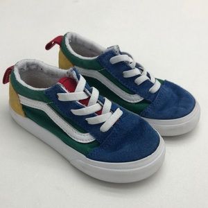Toddler Boys Girls Multi Color Slip On Vans Sneakers size 8